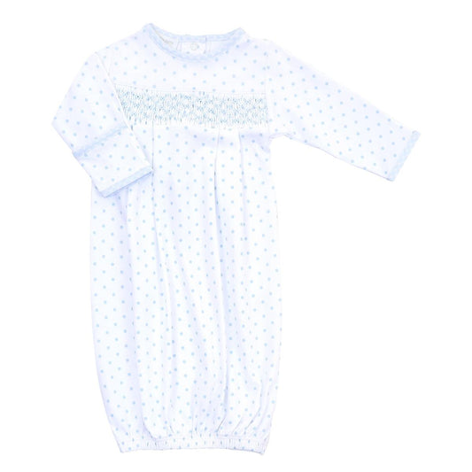 Gingham Dots Essentials Smocked Gown