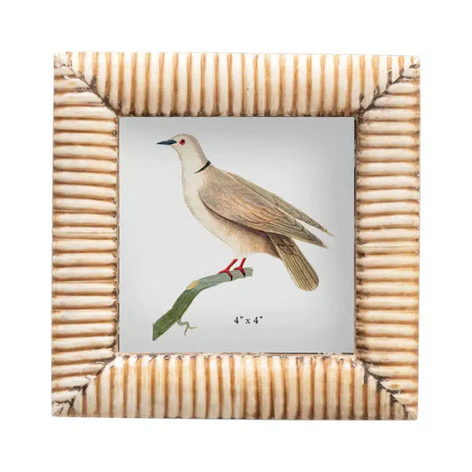 Hand-Carved Photo Frame with Ribbed Pattern | Bridal Shower Kloye Sonmor & Levi Birdwell