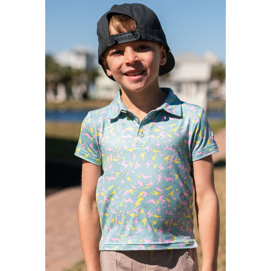 Burlebo Youth Performance Polo in Electric Storm