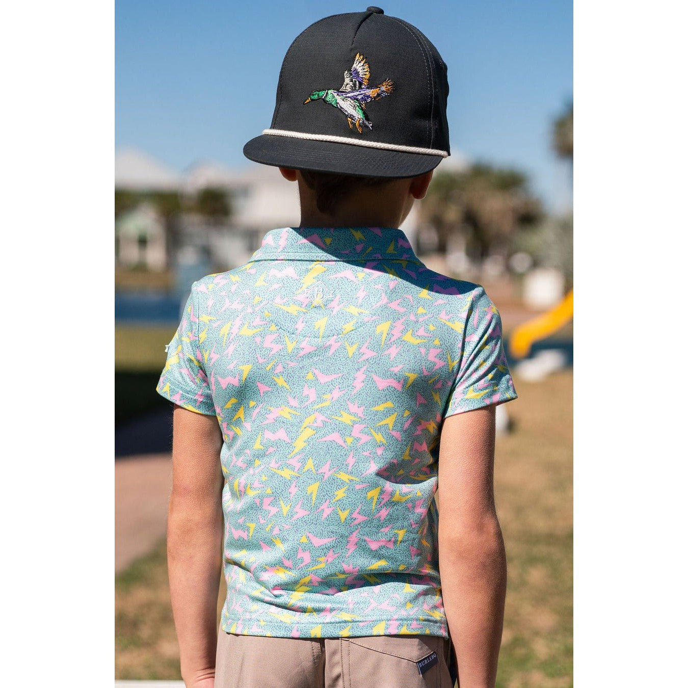 Burlebo Youth Performance Polo in Electric Storm