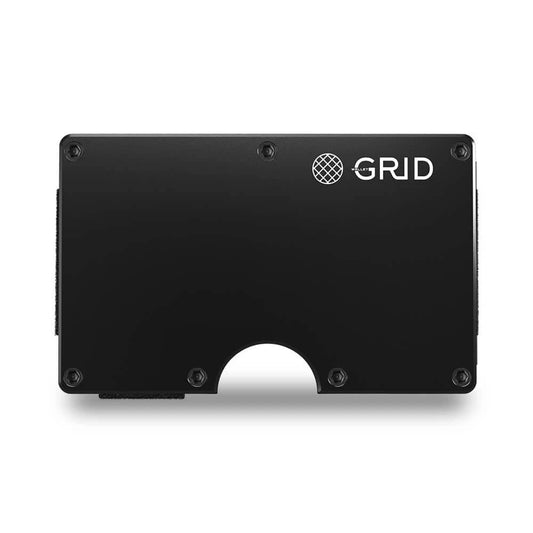 Grid Wallet // Black Aluminum