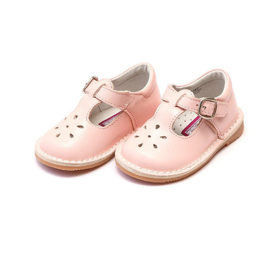 Pink L'Amour Joy Classic Leather T-Strap Mary Jane