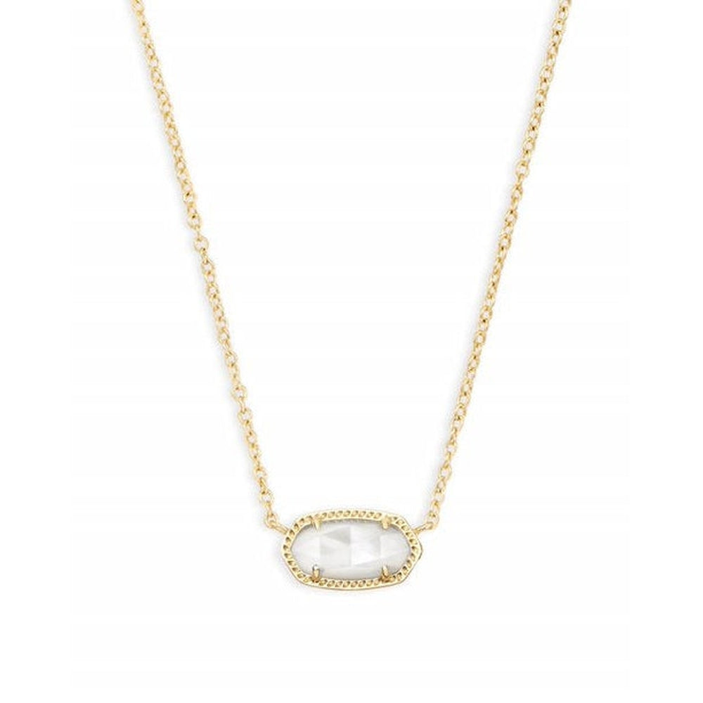 Kendra Scott Elisa Pendant Necklace Gold Iridescent Opalite