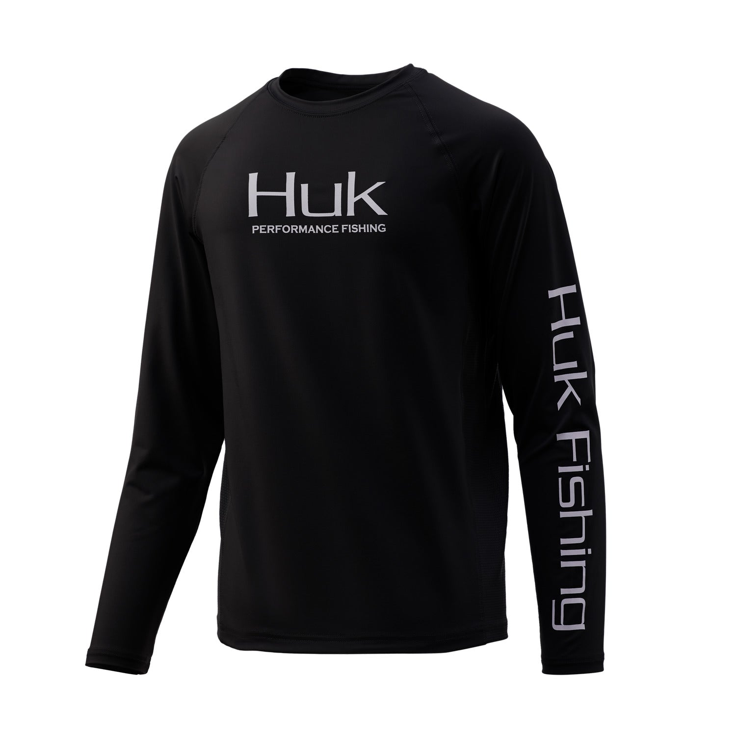 Huk Youth Pursuit Vented Long Sleeve Shirt H7120016 Youth Large, Black
