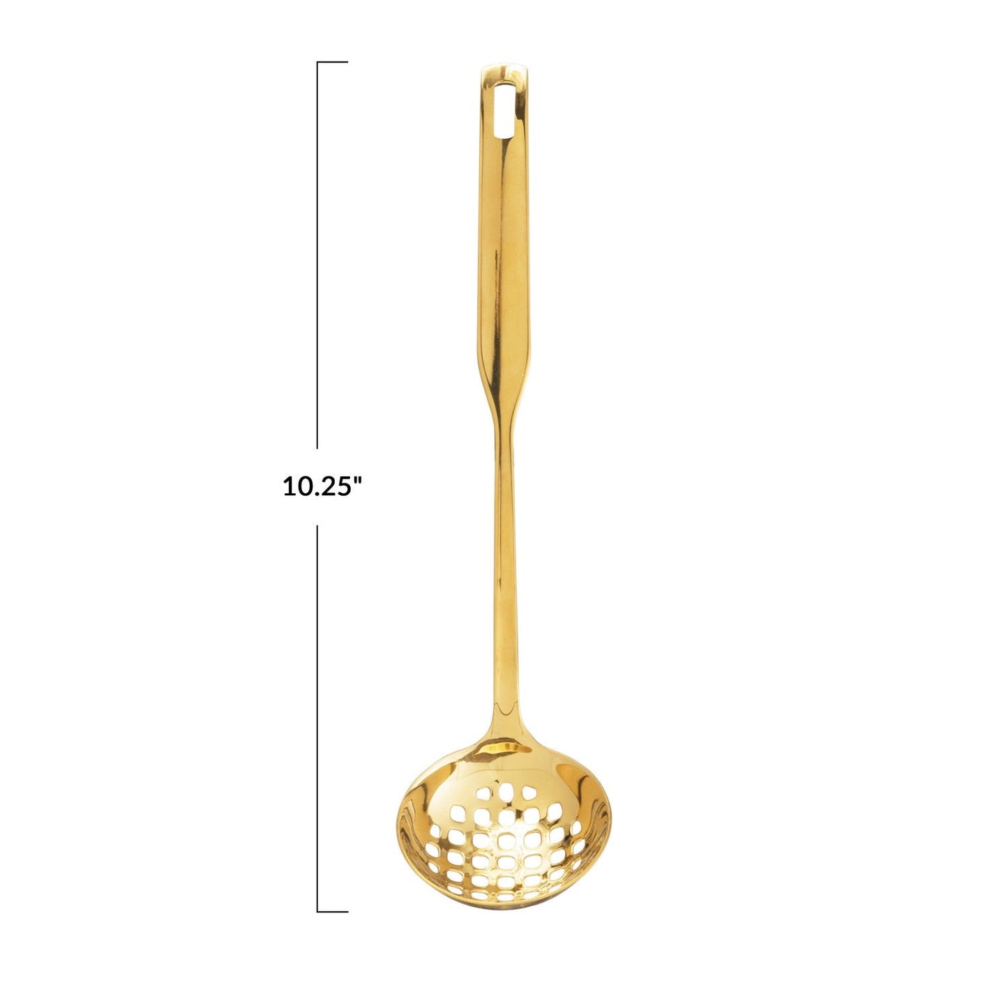 Stainless Steel Slotted Ladle Spoon, Gold | Bridal Shower For Michalla Byrd & Matthew Silvey