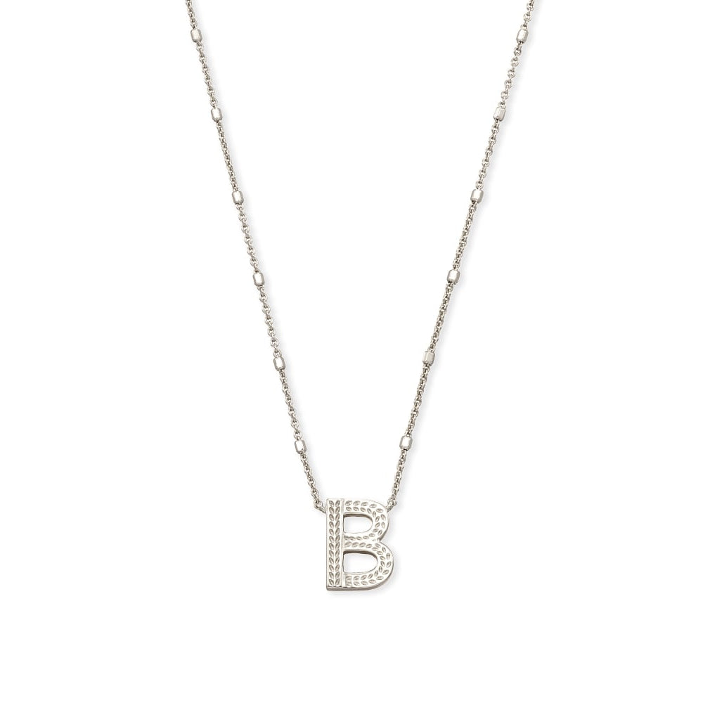Kendra Scott Silver Letter B Initial Necklace