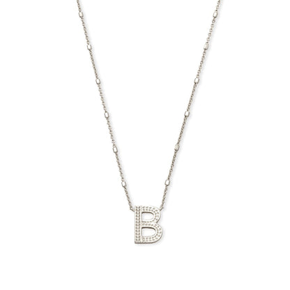 Kendra Scott Silver Letter B Initial Necklace