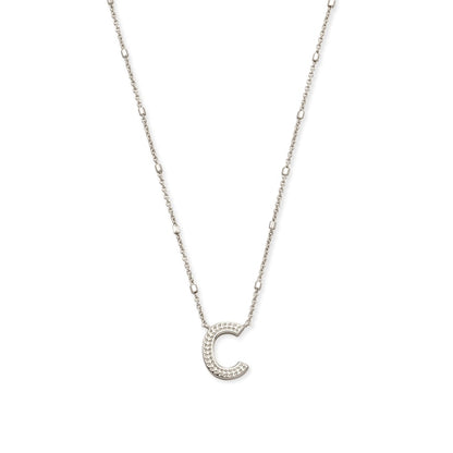 Kendra Scott Silver Letter C Initial Necklace