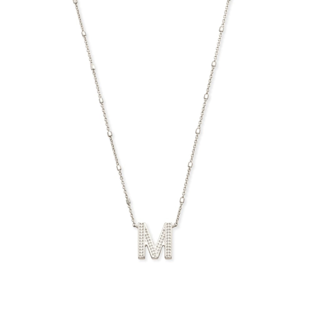 Kendra Scott Silver Letter M Initial Necklace