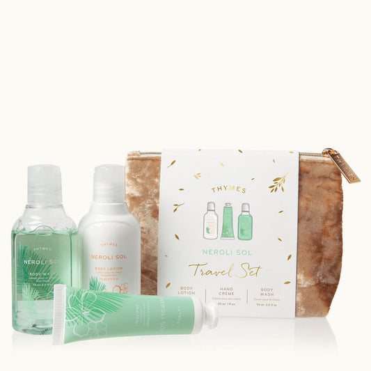 Thymes Travel Set with Beauty Bag, Neroli Sol