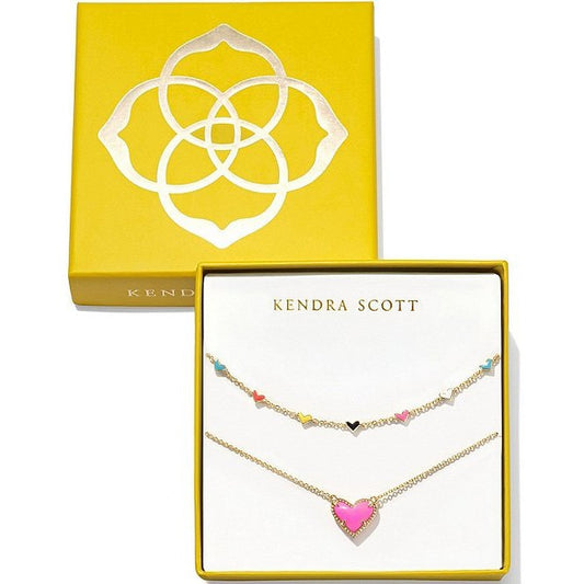 Ari Haven Enamel Heart Necklace Gift Set