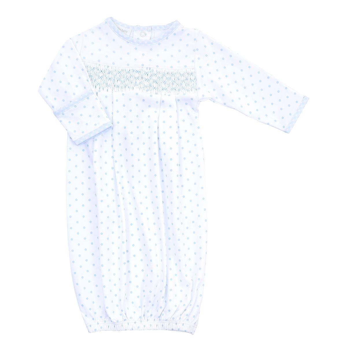 Gingham Dots Essentials Smocked Gown