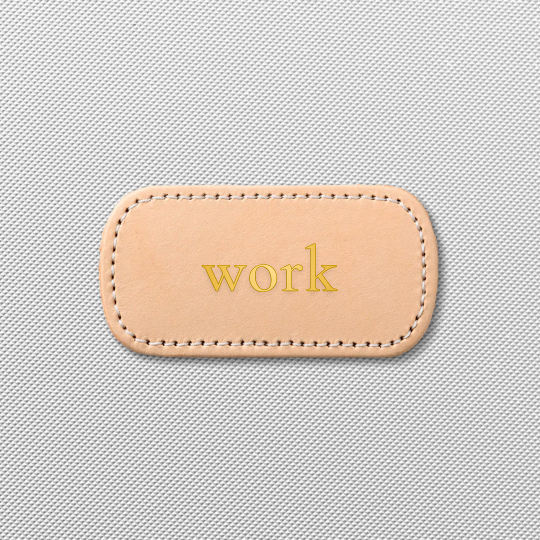 Amelia Tote, White | Gold Foil “work”