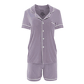 Women's Short Sleeve Collared Pajama Set with Shorts | Baby Shower Taighen May