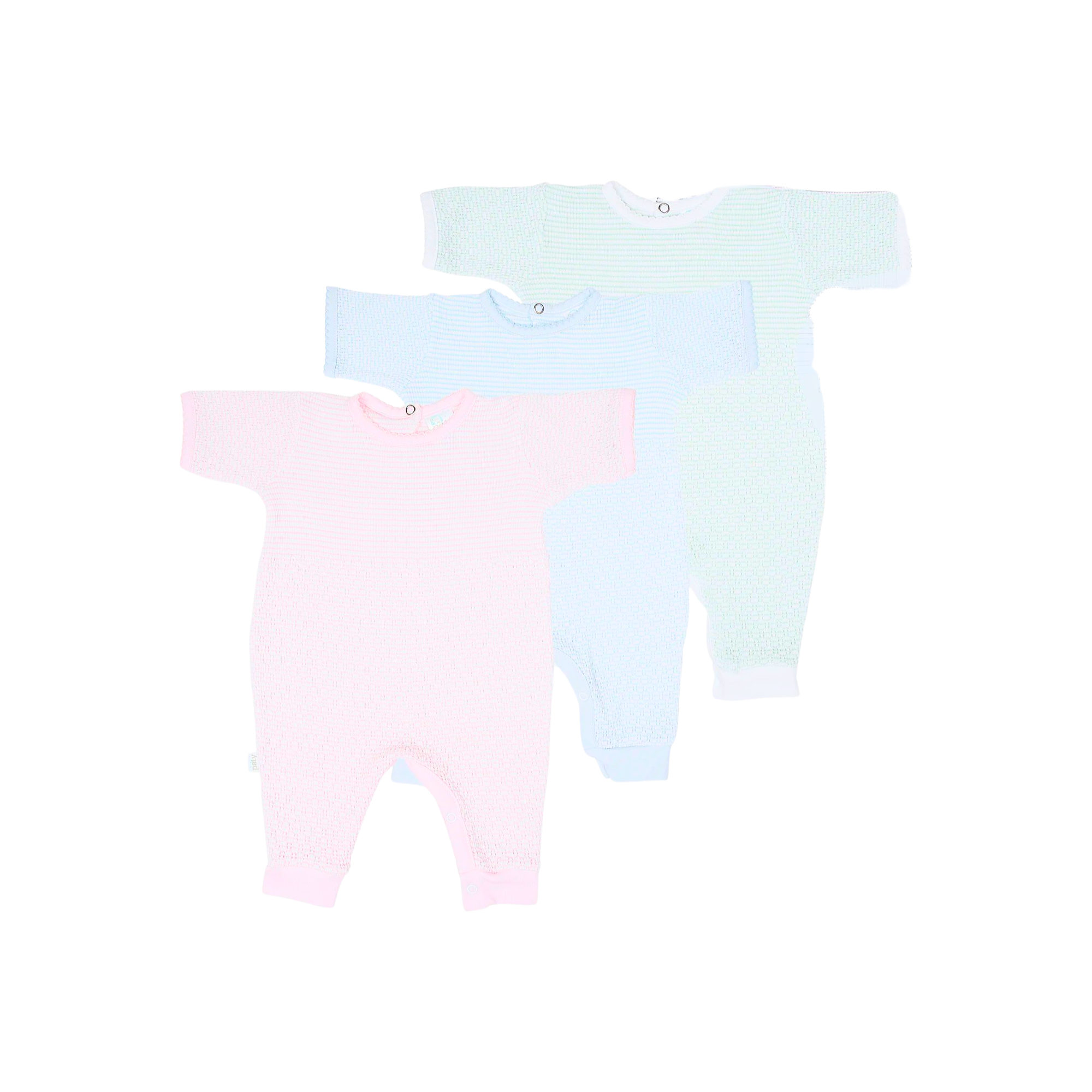 Paty Short Sleeve Knit Romper with Pima Binding