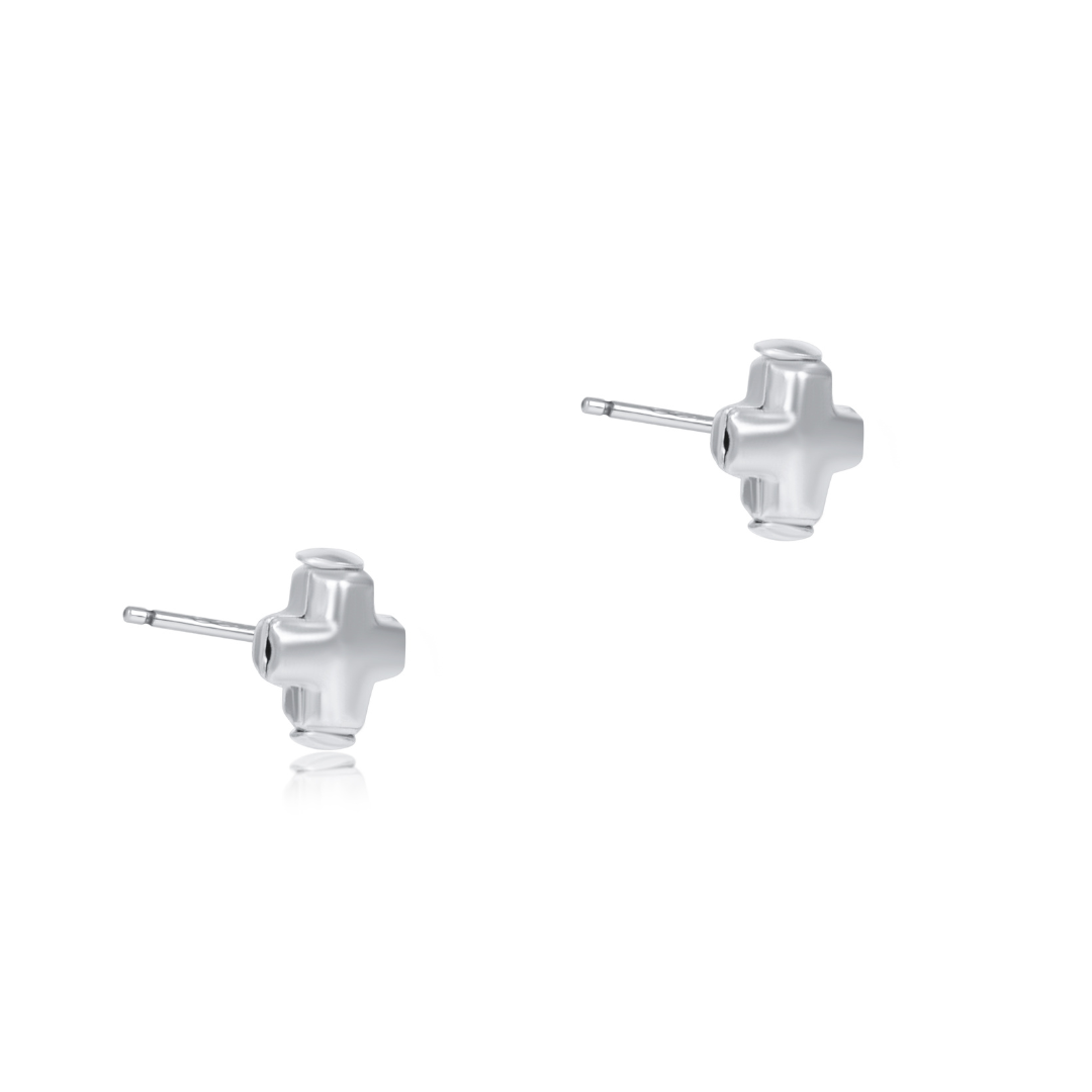 signature cross small stud, sterling