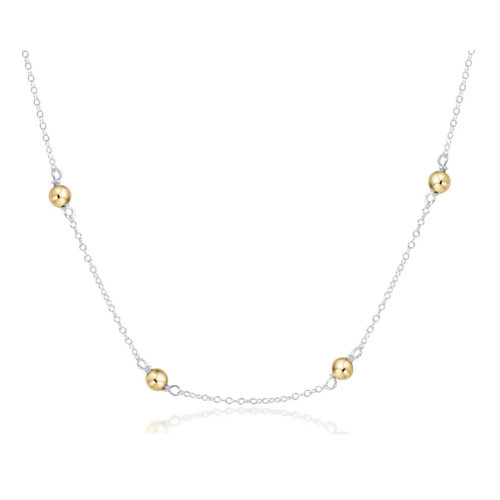 enewton 17in  choker simplicity chain mixed metal, 4mm