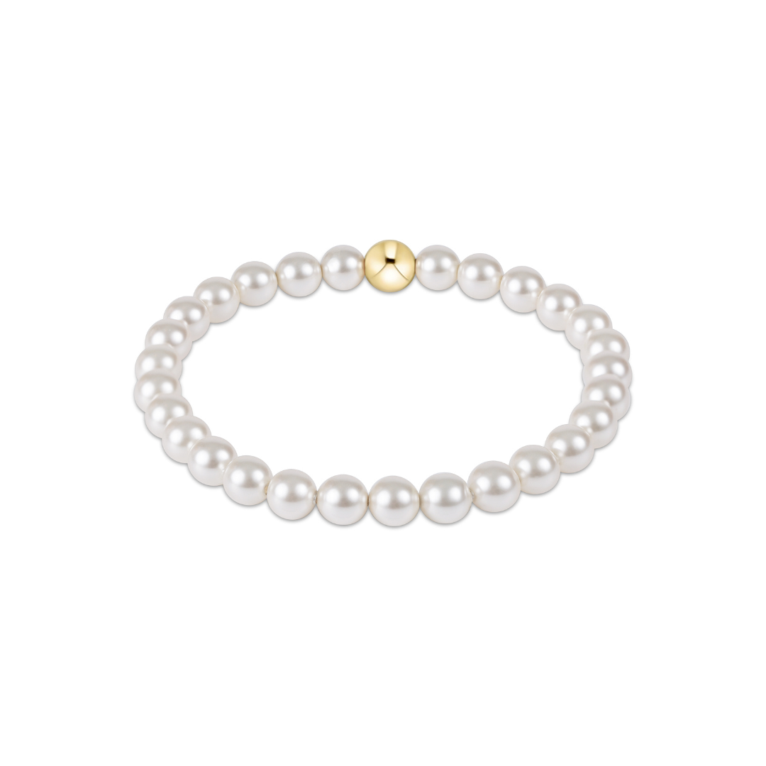 classic pearl 6mm bead bracelet