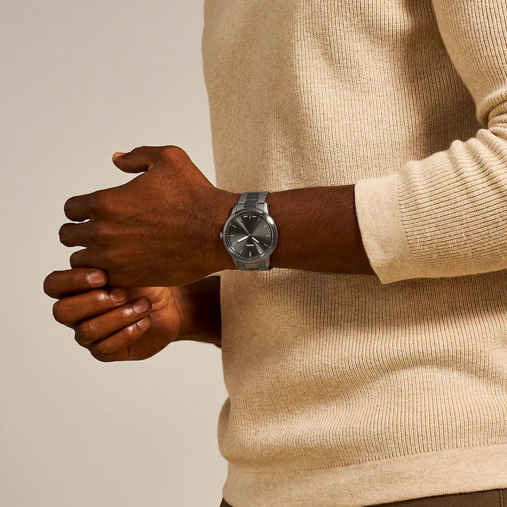 The Minimalist Three-Hand Smoke Stainless Steel Watch