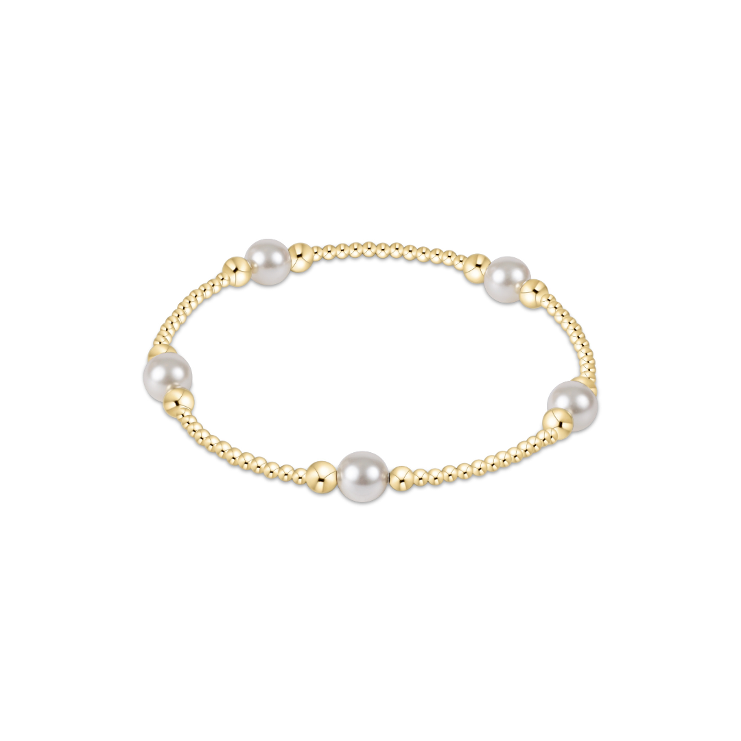 purpose pearl 6mm bead bracelet gold