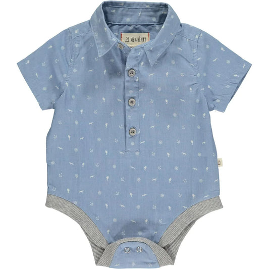 Helford Short Sleeve Collared Body Suit | Baby Shower Brynn Waldrie