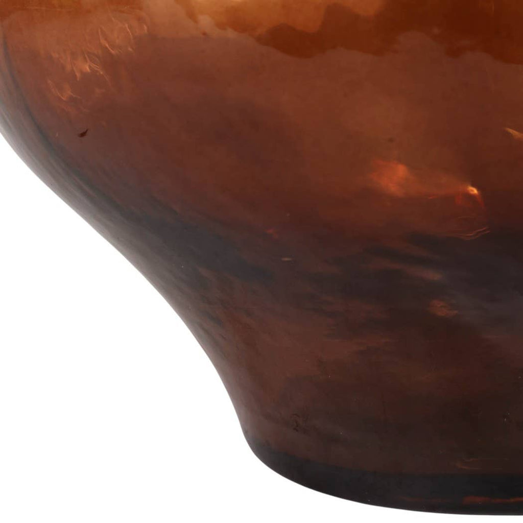 13x8" Glass Vase, Brown