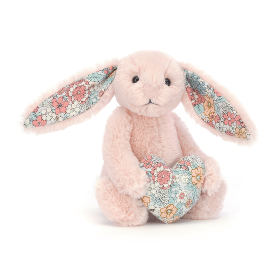 JellyCat Blossom Heart Blush Bunny