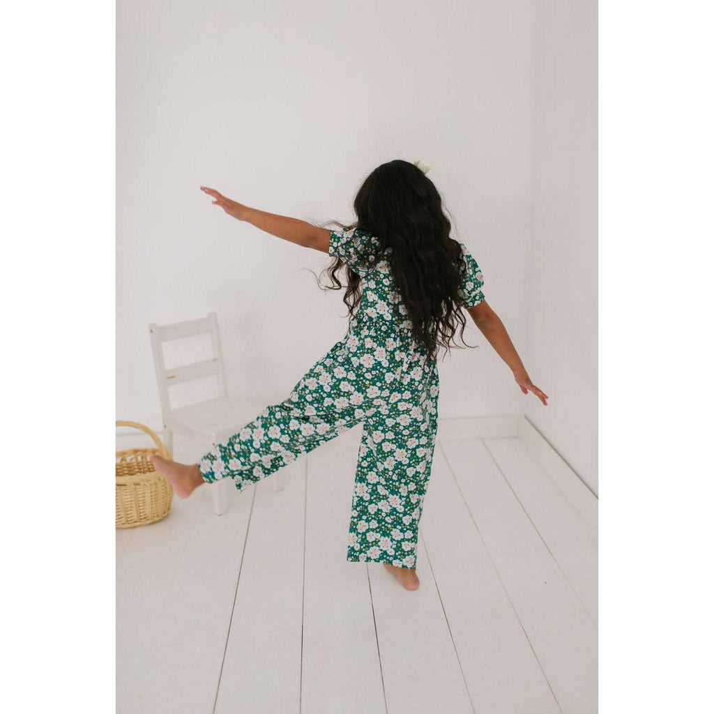 Ollie Jay Puff Leggy Romper in Canyon Flower
