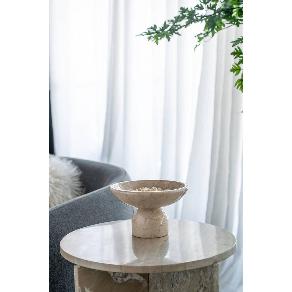 Marble Elegance Pedestal Bowl