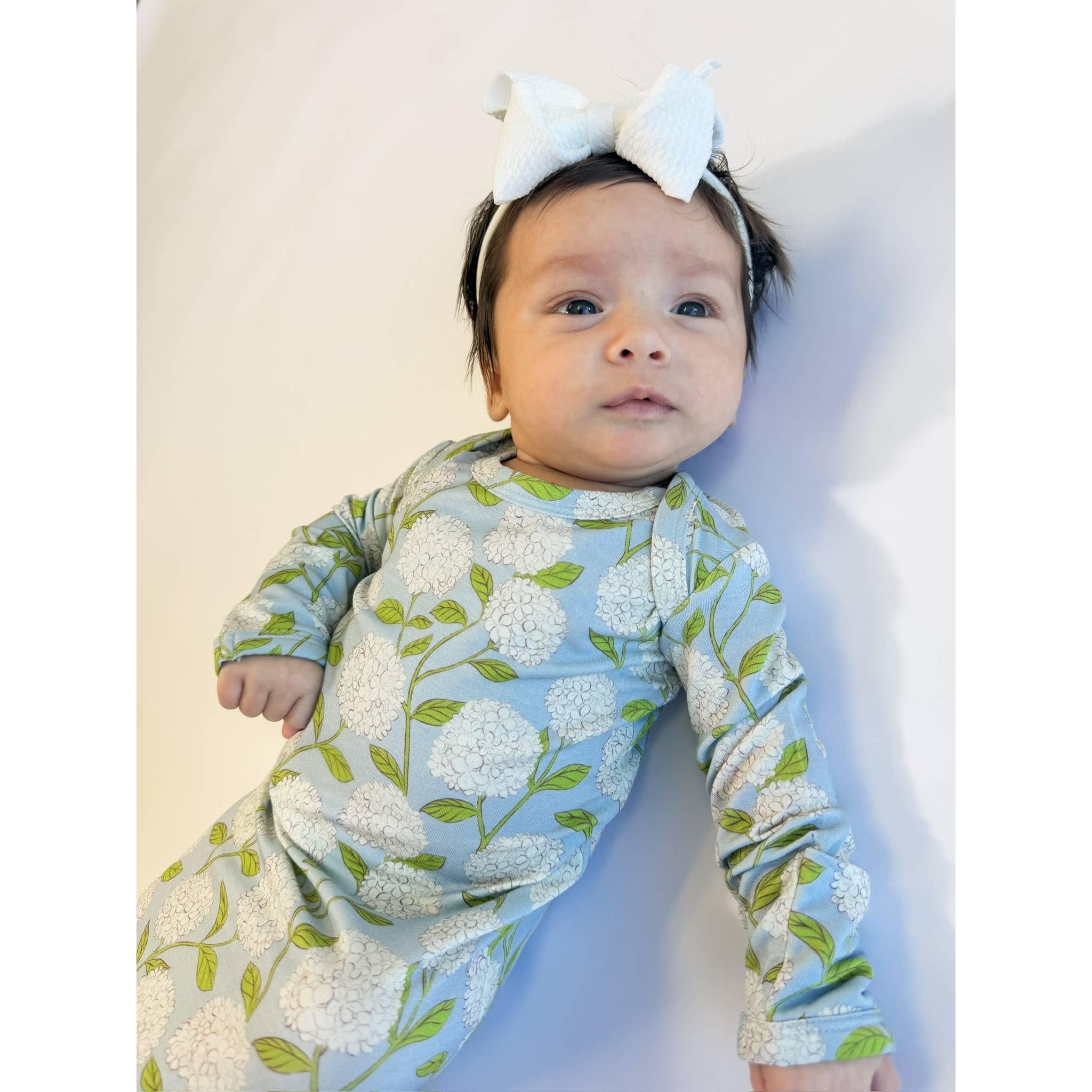 Knotted Gown, Hydrangeas