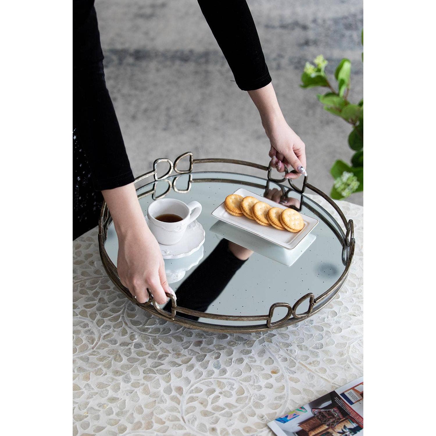 Round Mirror Tray - Large