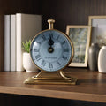 Classic Brass Roman Numeral Table Clock