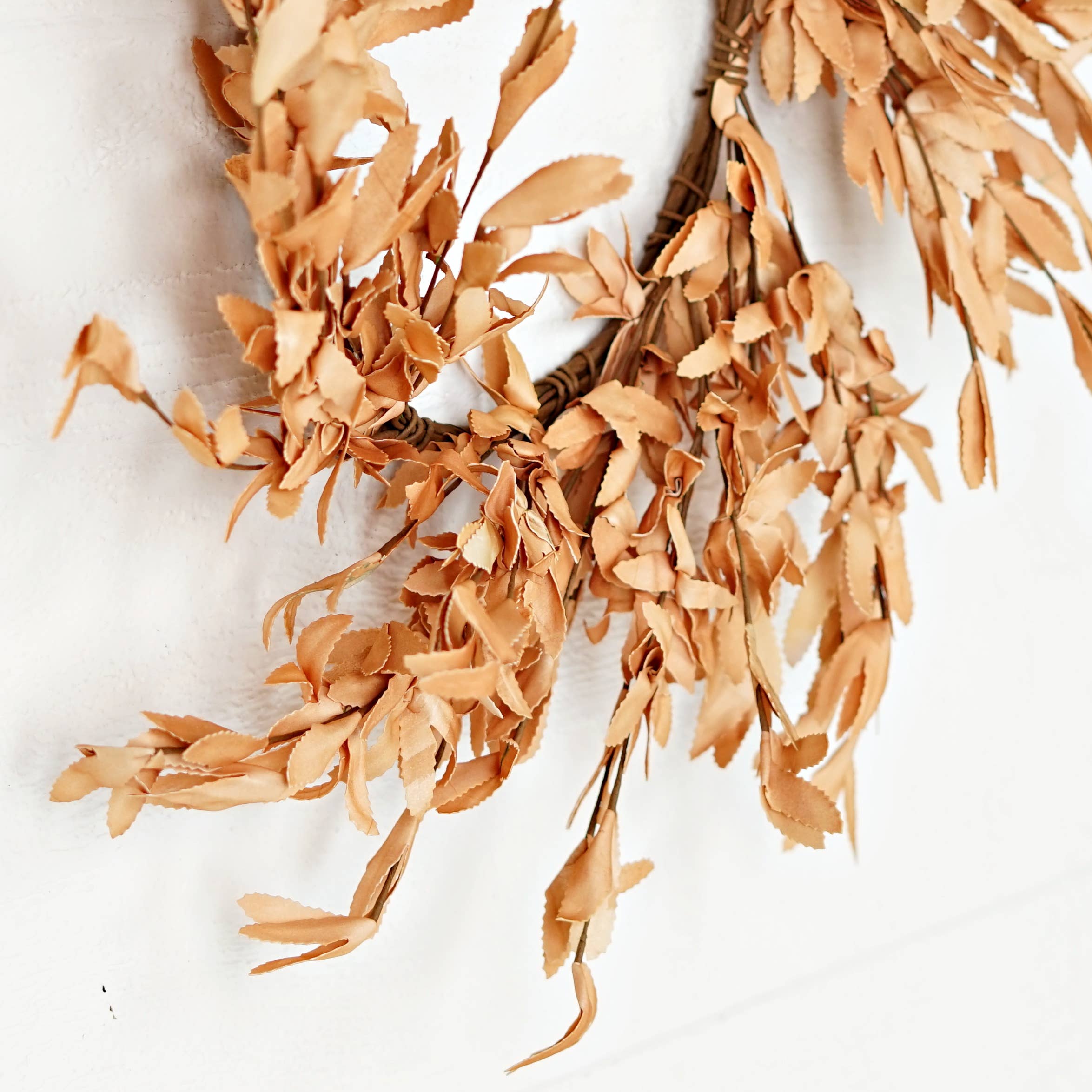 Herb Leaf Wreath, Tea Stained