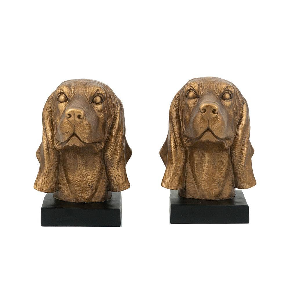 Dog Head Bookends, Set of 2