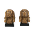 Dog Head Bookends, Set of 2