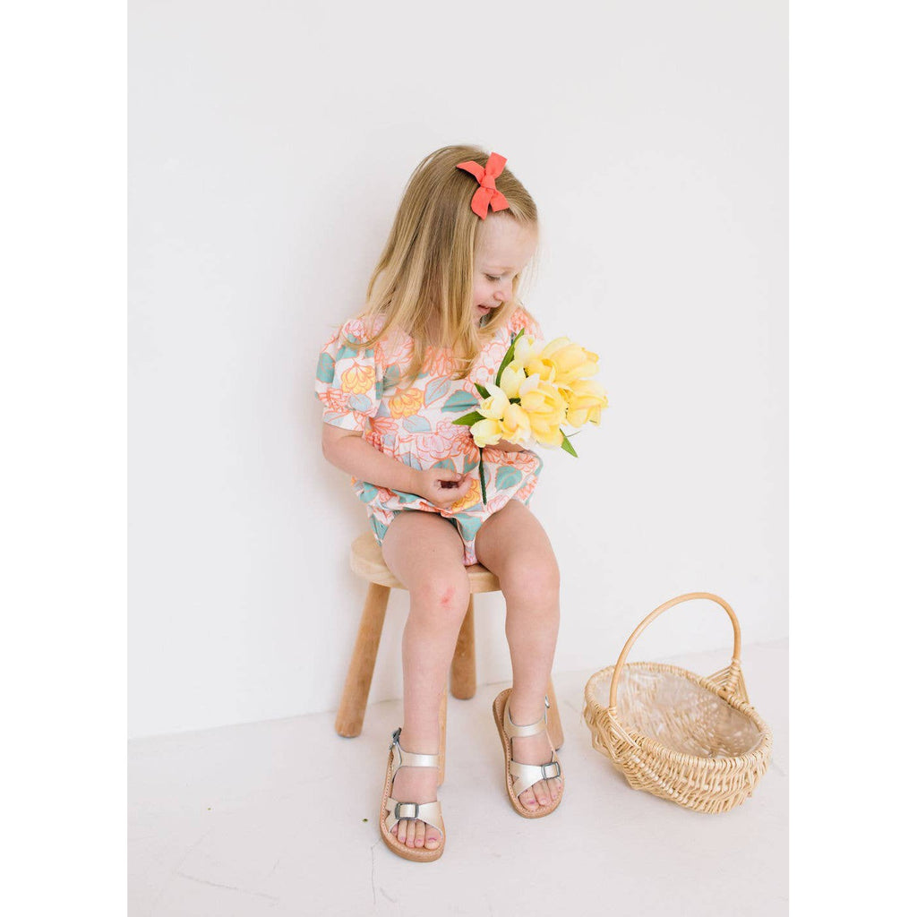 Ollie Jay Puff Baby Romper in Soft Floral