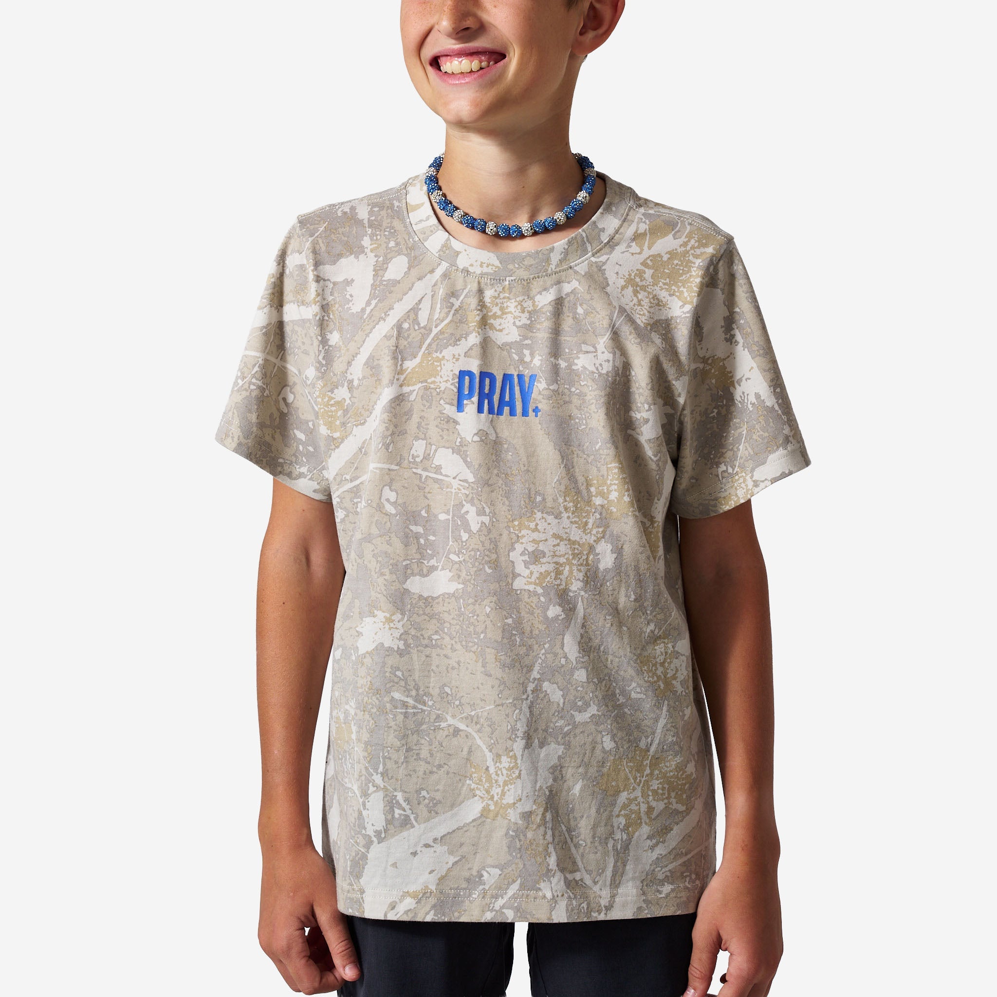 Youth Vintage Washed Tee - PRAY - Drifter Camo