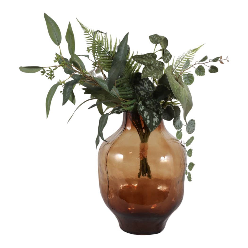 13x8" Glass Vase, Brown