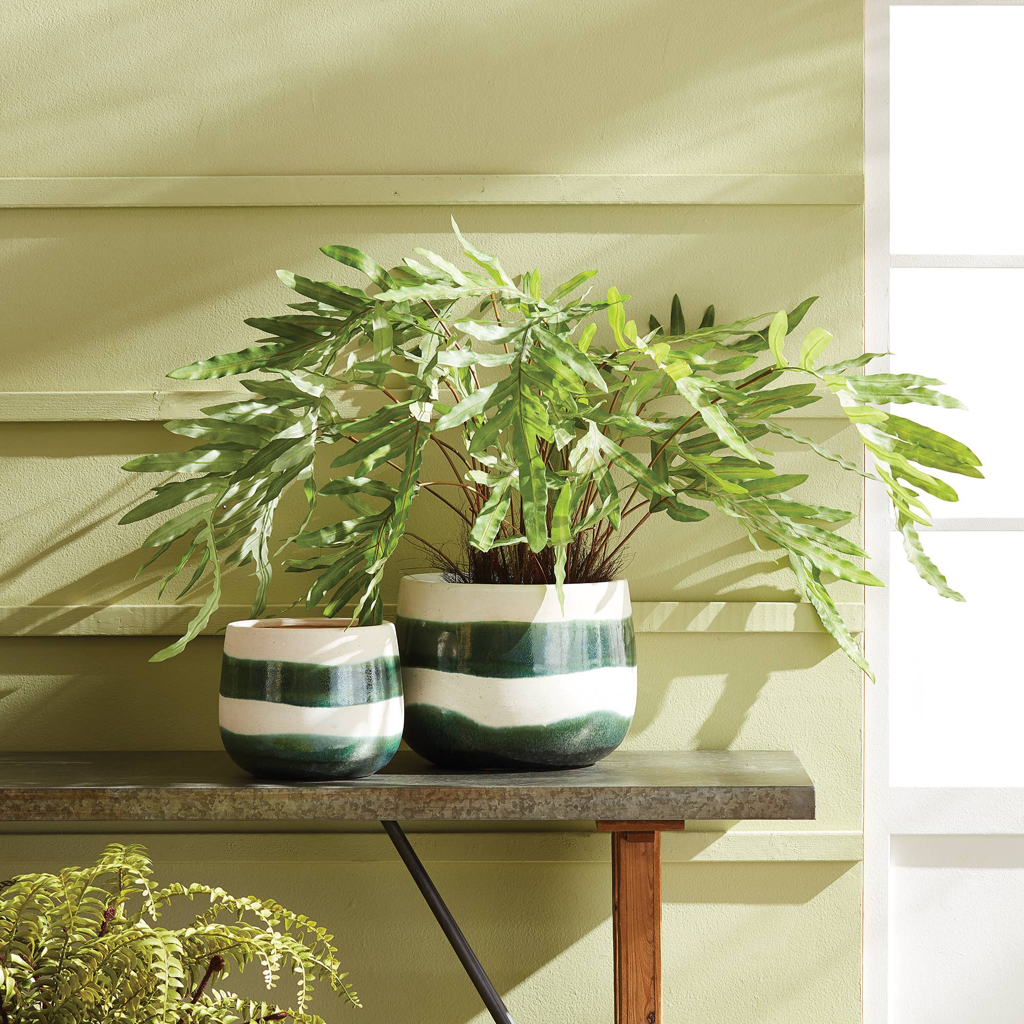 Lia Hand-Painted Pots, Green – Lasting Impressions