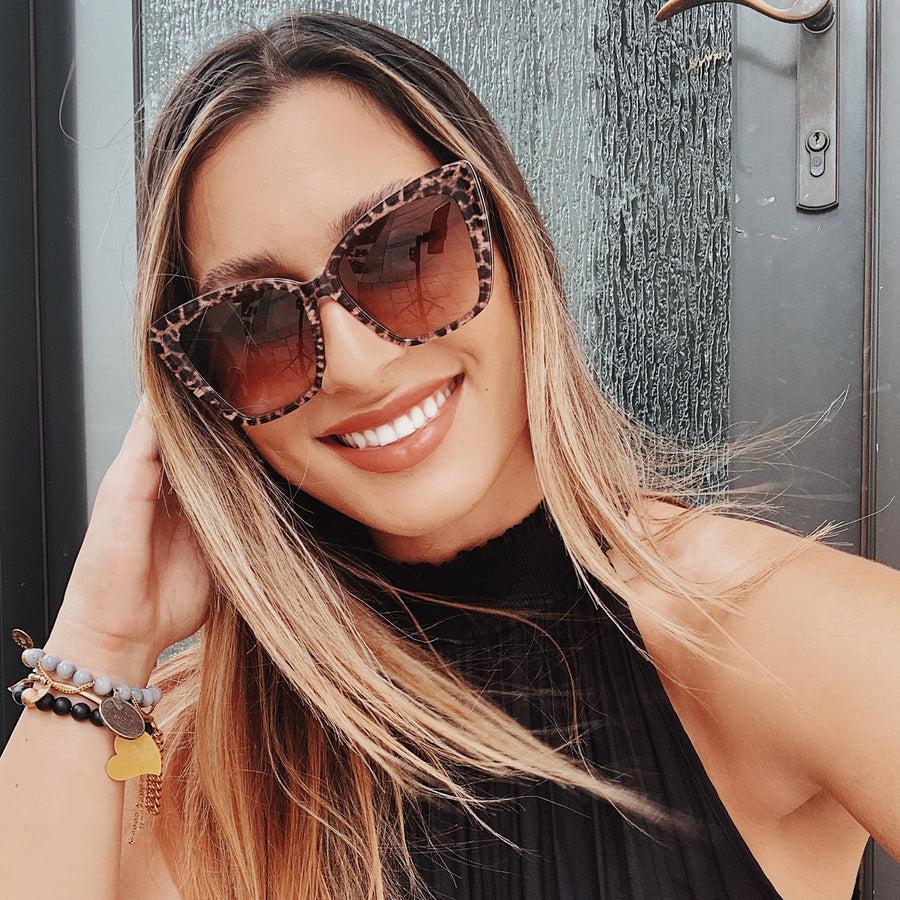 DIFF EYEWEAR Becky II Black + Dark Smoke Polarized