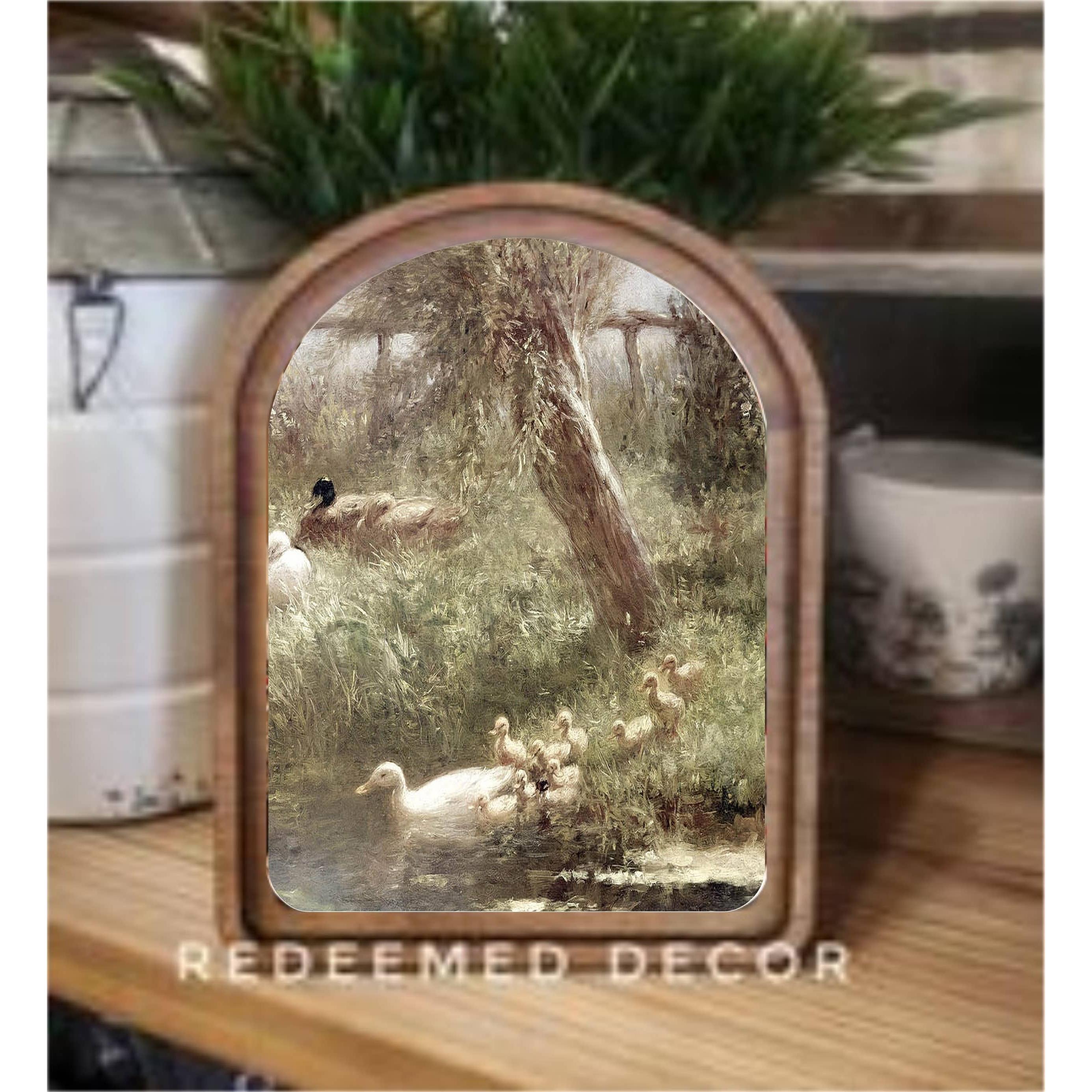 Arch Top Ducklings Framed Art | Bridal Shower Brittany Payne & Kane Key