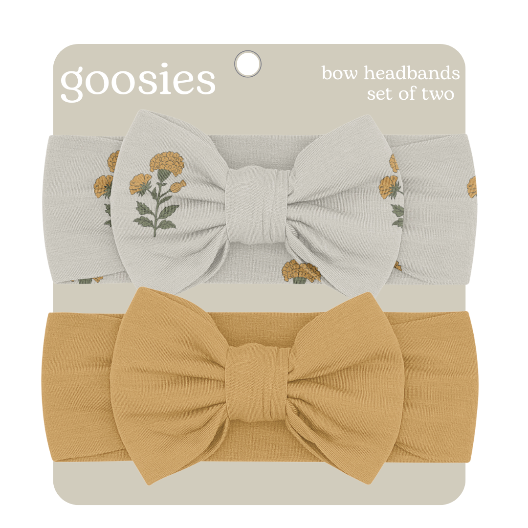 Goosies Headband Set, Marigold Block Print