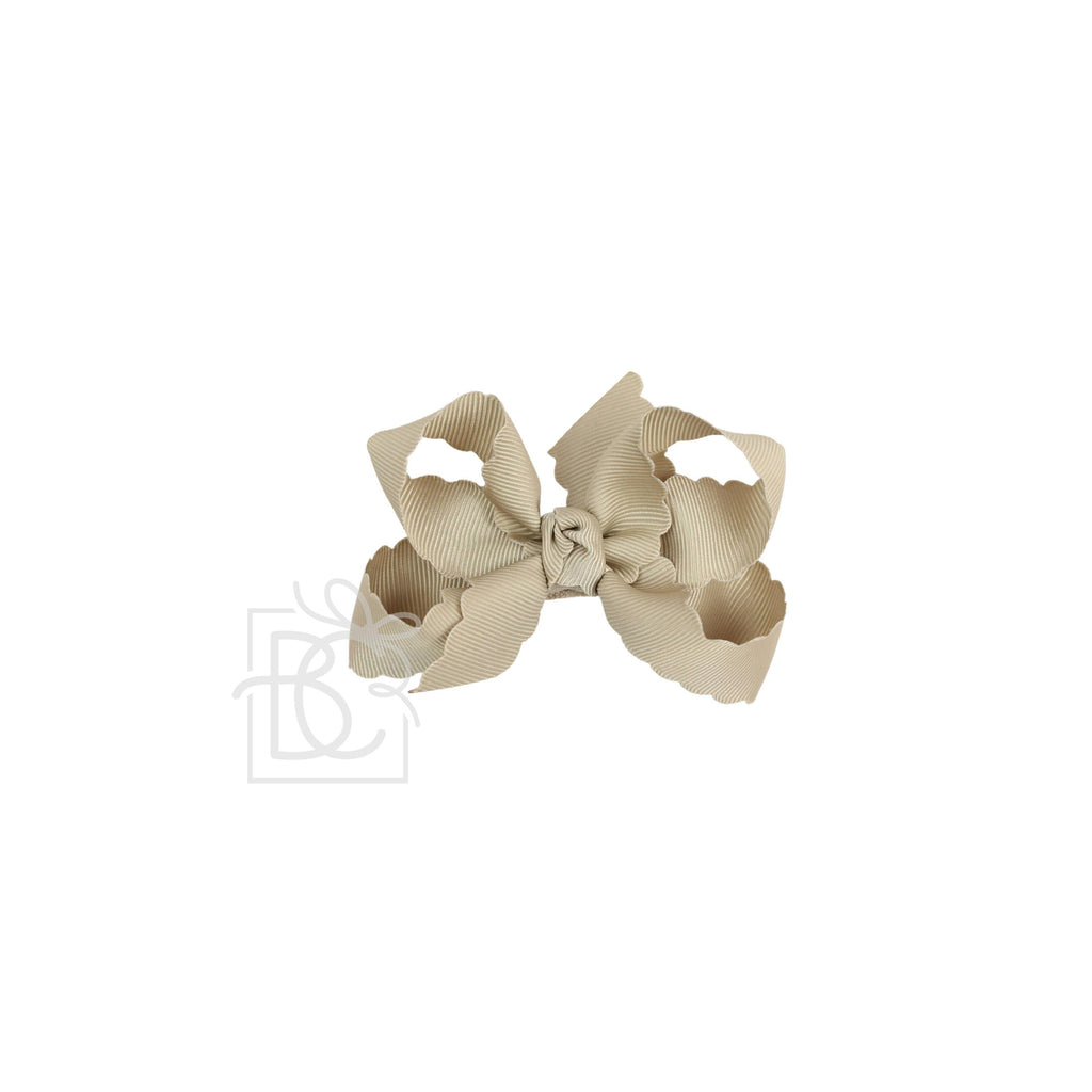 Scalloped Edge Grosgrain Hair Bow