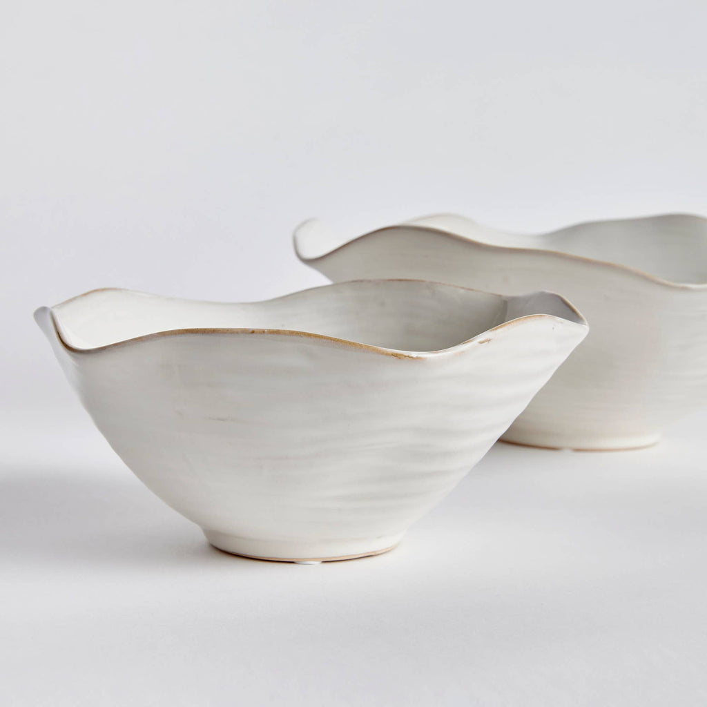 Rivo Decorative Bowls, Set of 2, Cream