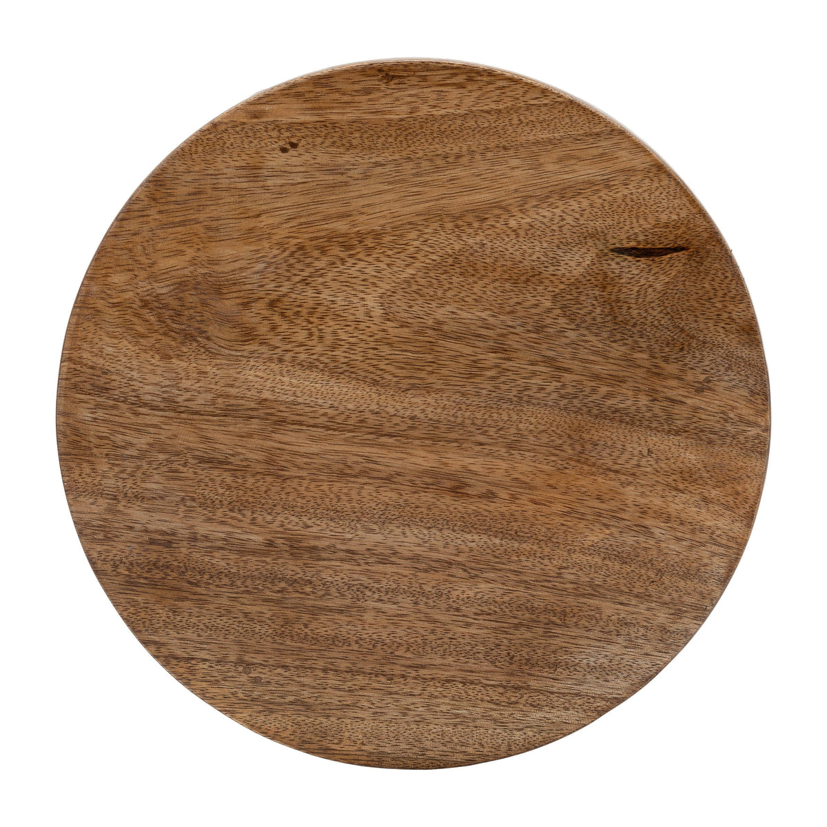 Mango Wood Round Riser Trays, Set of 2 - Brown, 8/10 in.