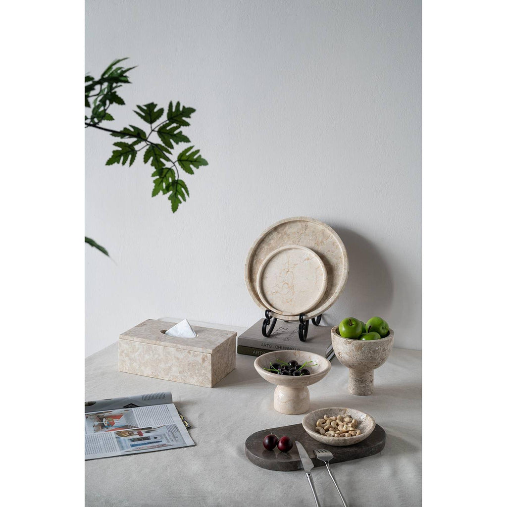 Marble Elegance Pedestal Bowl