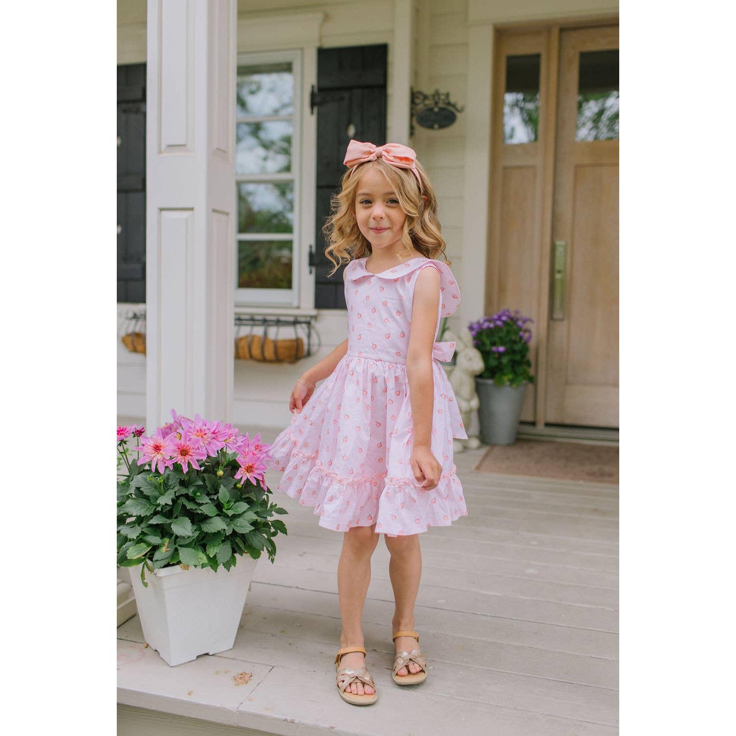 Lara Poplin Dress in Peach of my Heart