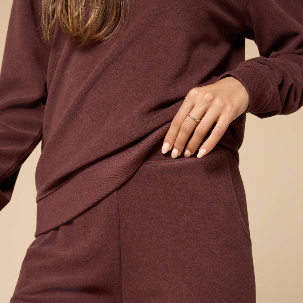 Vintage Velvet V-Neck with Wide Leg Pant