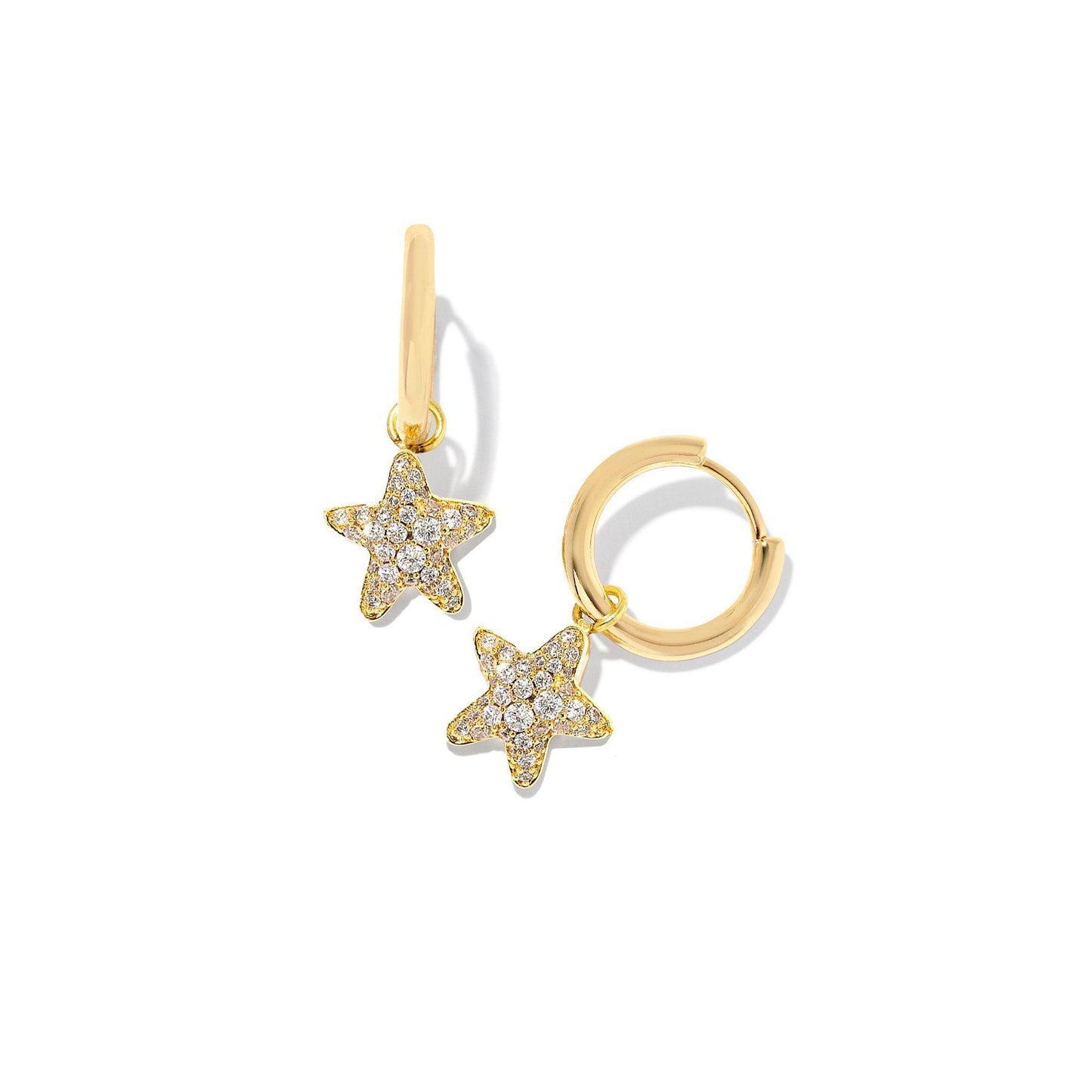 Jae Star Pave Huggie Earrings