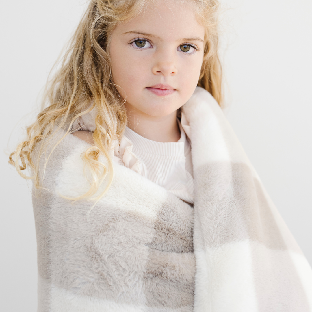 Holiday Printed Faux Fur Throw Blankets